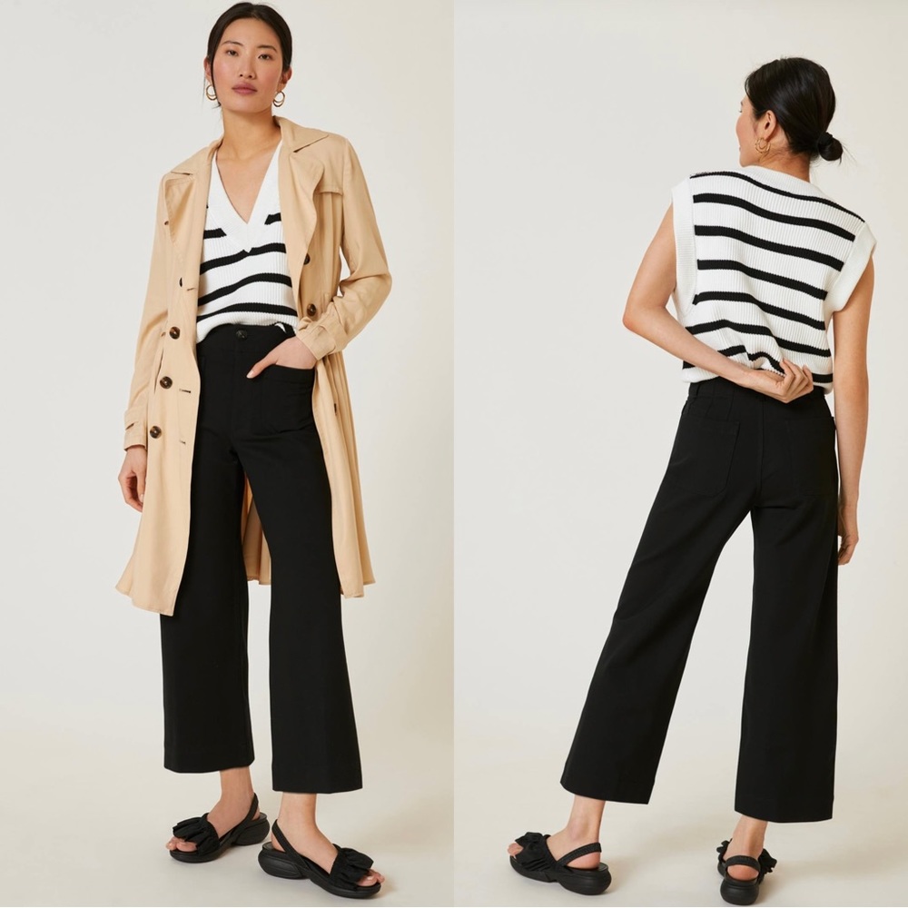 Maeve By Anthropologie The Colette
Crop Wide Leg Pant in Black size 31